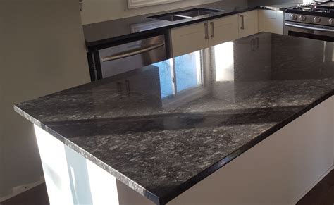 steel gray granite countertops with white cabinets|grey current granite countertops.